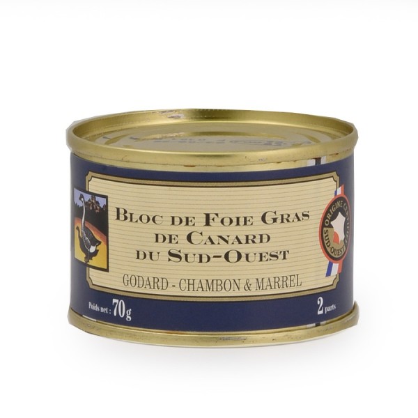 Bloque de foie gras de pato del Suroeste | 70 g