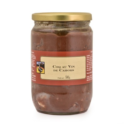 Gallo marinado y estofado en vino 580 g | Receta Francesa Tradicional | Tu Rincón de Francia